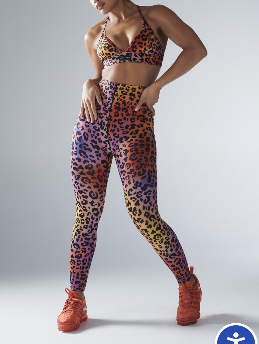 NWT Savage X Fenty Hotline High-Waist Leggings, Leopard Cheetah Animal Print